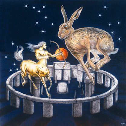 hare and Sagittarius constellation